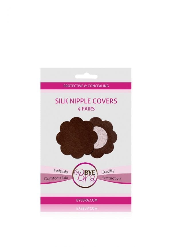 Silk nipple cover brown