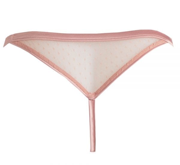 Thong in shell pink back