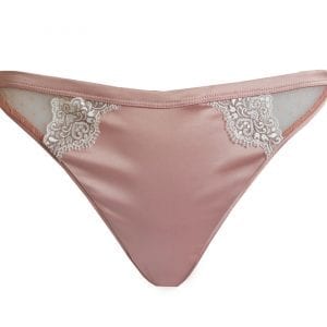 Thong in shell pink front