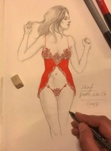 Shahrad lingerie design red