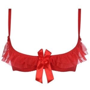 Red Bra with Frill