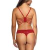 Lacey Lingerie Set in Red