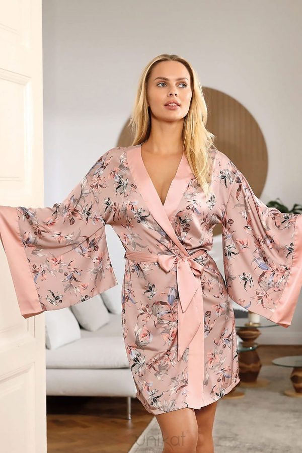 Pink Floral Dressing Gown